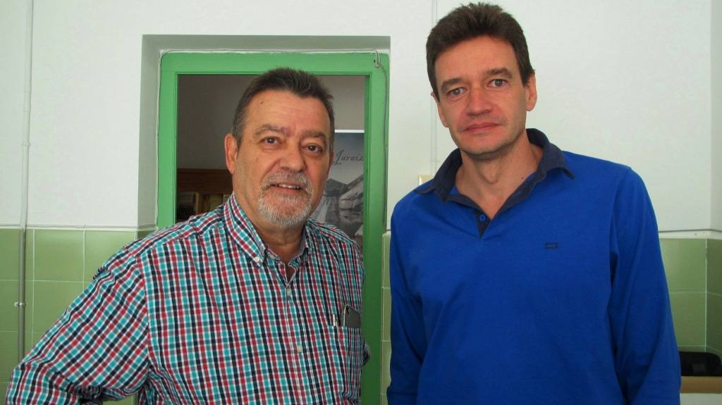 Gallego y Pérez, en el relevo. 