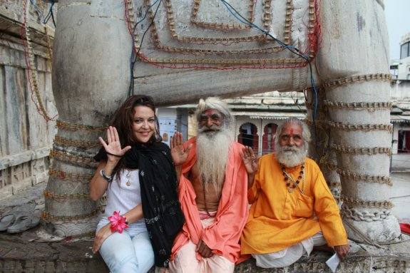 Beatriz Tello, en India.
