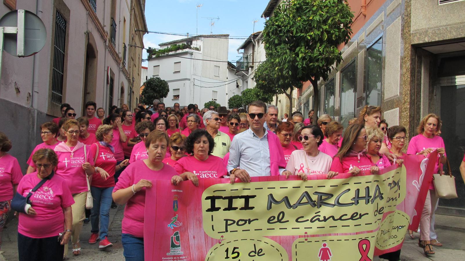 Marcha rosa en Jaraíz.