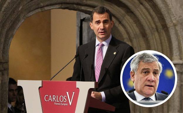 El Rey entrega este miércoles a Tajani el Premio Carlos V en el Monasterio de Yuste