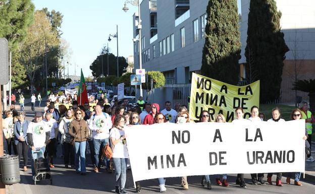 Imagen manifestación este jueves en Mérida.