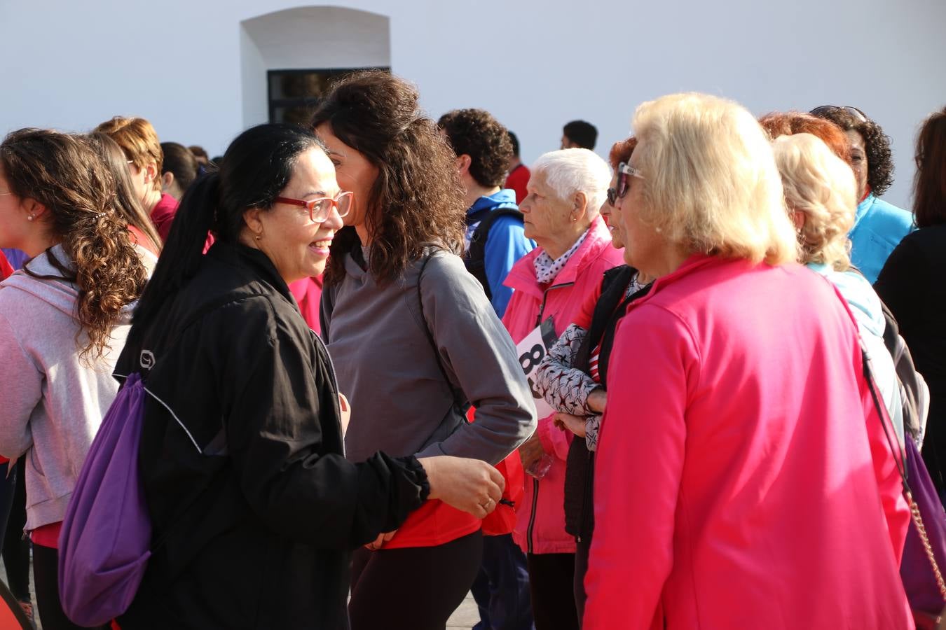 Jerez de los Caballeros ha acogido, esta mañana, la 'I Carrera de la Mujer', enmarcada dentro del programa 'Mujer y Deporte' de la Diputación de Badajoz y bajo el lema 'Nuestra meta, la igualdad'. Más de 300 personas, de todas las edades, se han dado cita en la Plaza de la Alcazaba y han recorrido las calles del municipio en una jornada que ha aunado deporte, solidaridad y reivindicación.