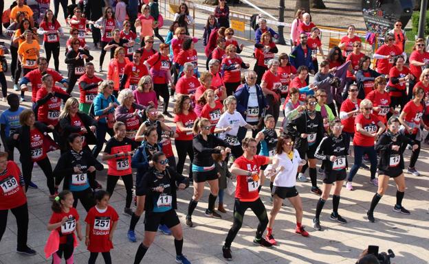 En la prmiera edición de la 'Carrera de la Mujer'.