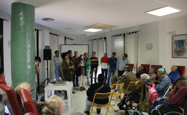 En un instante de la jornada.