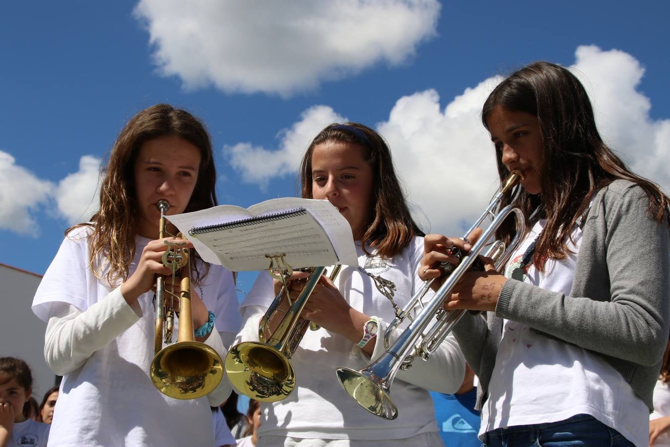 El Colegio 'Sotomayor y Terrazas' ha celebrado, esta mañana, su III Certamen escolar de bandas, organizado por el área de Música de este centro educativo, bajo la dirección de la maestra Loli Guzmán. A las puertas de la Semana Santa de Jerez, la actividad ha tenido como objetivo acercar la música a los niños y trabajar con ellos los sones que acompañan esta celebración. Esta edición ha contado, también, con la participación de alumnos del Colegio de Educación Especial 'Nuestra Señora de Aguasantas', la Agrupación Musical 'Nuestro Padre Jesús Nazareno', la Banda de CC. y TT. de 'Nuestra Señora del Rosario' y la Agrupación Musical 'Maestro Sousa'. Además, como novedad, se ha realizado un desfile previo por las calles del popular 'Barrio Alto'.