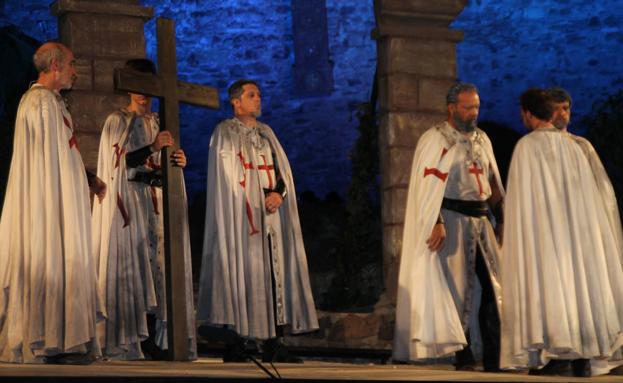 Escena de la obra 'El último templario de Jerez' del Festival Templario.