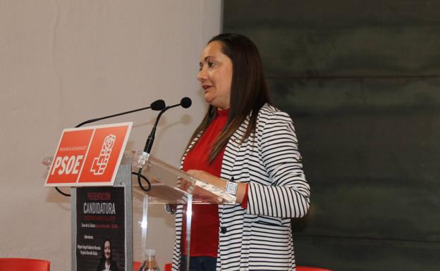 La candidata del PSOE a la Alcaldía de Jerez de los Caballeros, Virginia Borrallo.