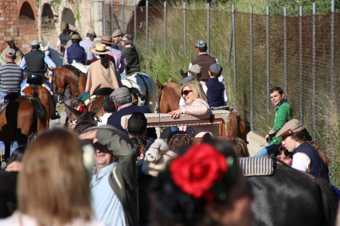 Romeros, carrozas y caballistas han acompañado, esta mañana, en procesión, al Simpecado de Nuestra Señora de Aguasantas, Patrona de Jerez de los Caballeros, hasta la ermita consagrada a su nombre. Durante el camino, no han faltado las perrunillas, la copa de anís, el acompañamiento musical del tamborilero de la Hermandad de La Algaba, Ramón Barragán, y los cánticos y bailes de algunos romeros. Un día de júbilo, convivencia y devoción a Nuestra Señora de Aguasantas que culminará, esta tarde, a las 20 horas, con el rezo del Santo Rosario en la citada ermita y el canto de la Salve a la Virgen.