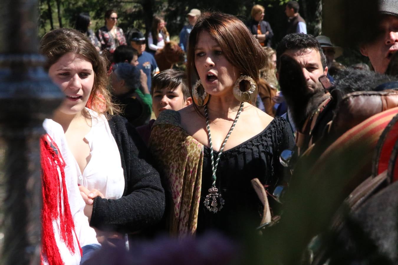 Romeros, carrozas y caballistas han acompañado, esta mañana, en procesión, al Simpecado de Nuestra Señora de Aguasantas, Patrona de Jerez de los Caballeros, hasta la ermita consagrada a su nombre. Durante el camino, no han faltado las perrunillas, la copa de anís, el acompañamiento musical del tamborilero de la Hermandad de La Algaba, Ramón Barragán, y los cánticos y bailes de algunos romeros. Un día de júbilo, convivencia y devoción a Nuestra Señora de Aguasantas que culminará, esta tarde, a las 20 horas, con el rezo del Santo Rosario en la citada ermita y el canto de la Salve a la Virgen.