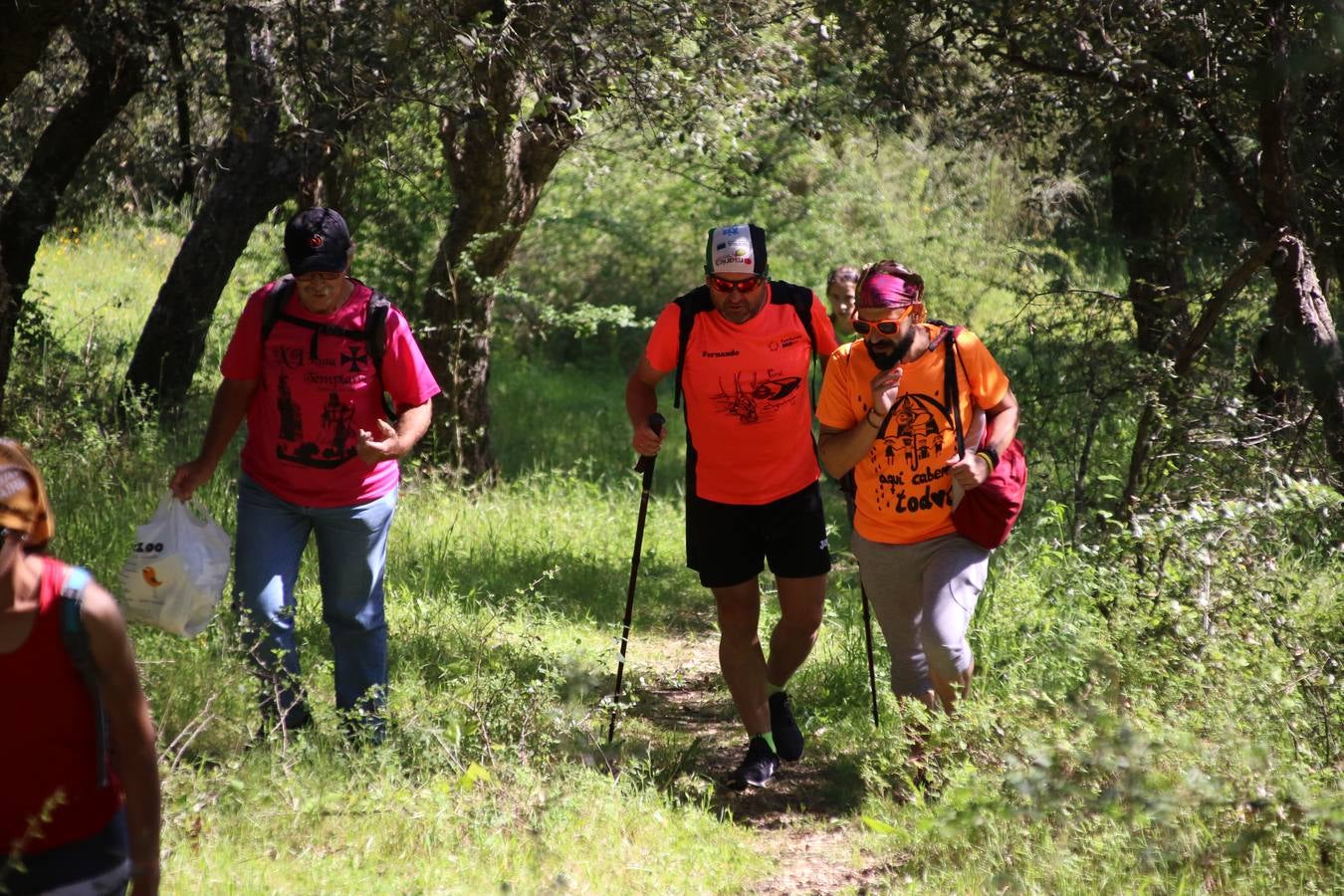 Más de 480 personas han disfrutado, esta mañana, de una nueva edición de la 'Ruta Templaria', organizada por la Asociación Grupo Senderista Jerezano 'Las Chorreras' con el apoyo del Ayuntamiento de Jerez, el Programa de Dinamización Deportiva de la Mancomunidad Sierra Suroeste, 'Euexia Rural' y el patrocinio de diferentes casas comerciales de la localidad. Jerez de los Caballeros y su entorno han vuelto a ser protagonistas de una ruta que, este año, ha contado con un nuevo recorrido entre las cuencas de los arroyos Benferre y Casabayas. La jornada ha comenzado en el Parque de Santa Lucía y ha finalizado en la Plaza de la Alcazaba con una paella y la actuación musical de 'Dale al Play'.