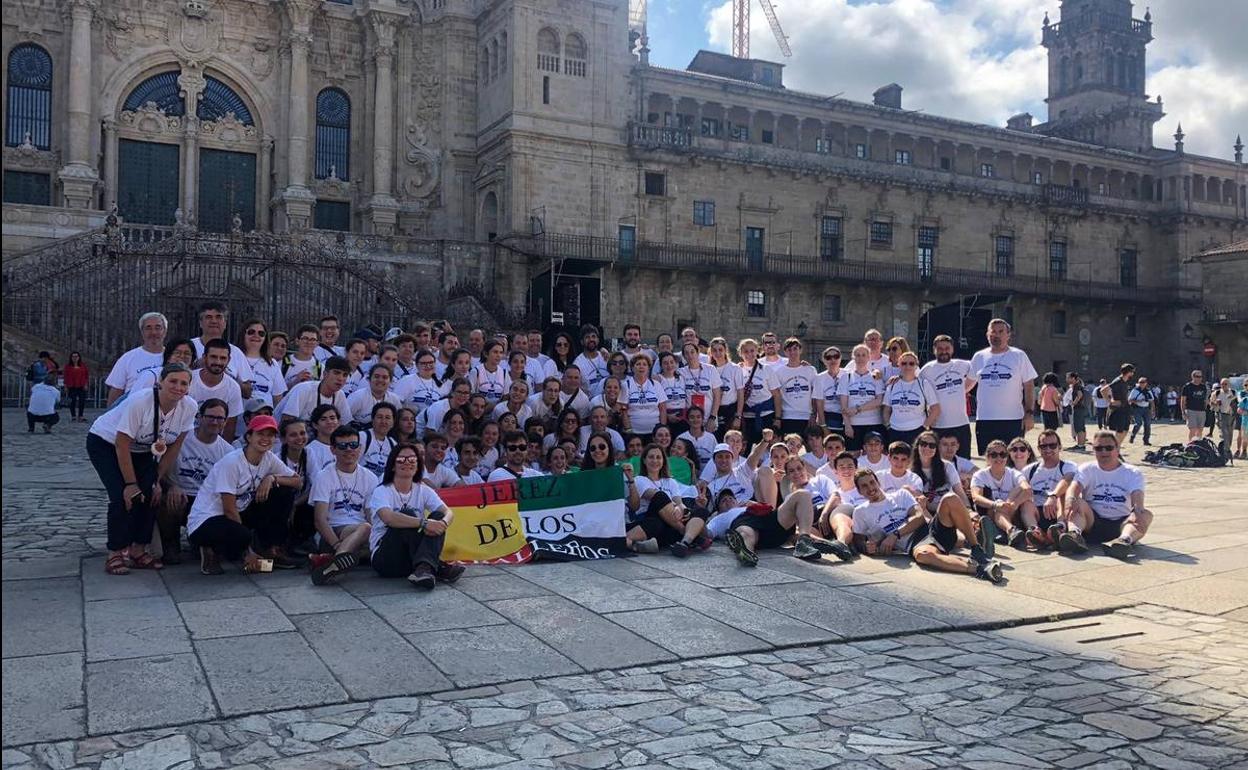 Todas las personas que han participado, a su llegada a Santiago de Compostela.