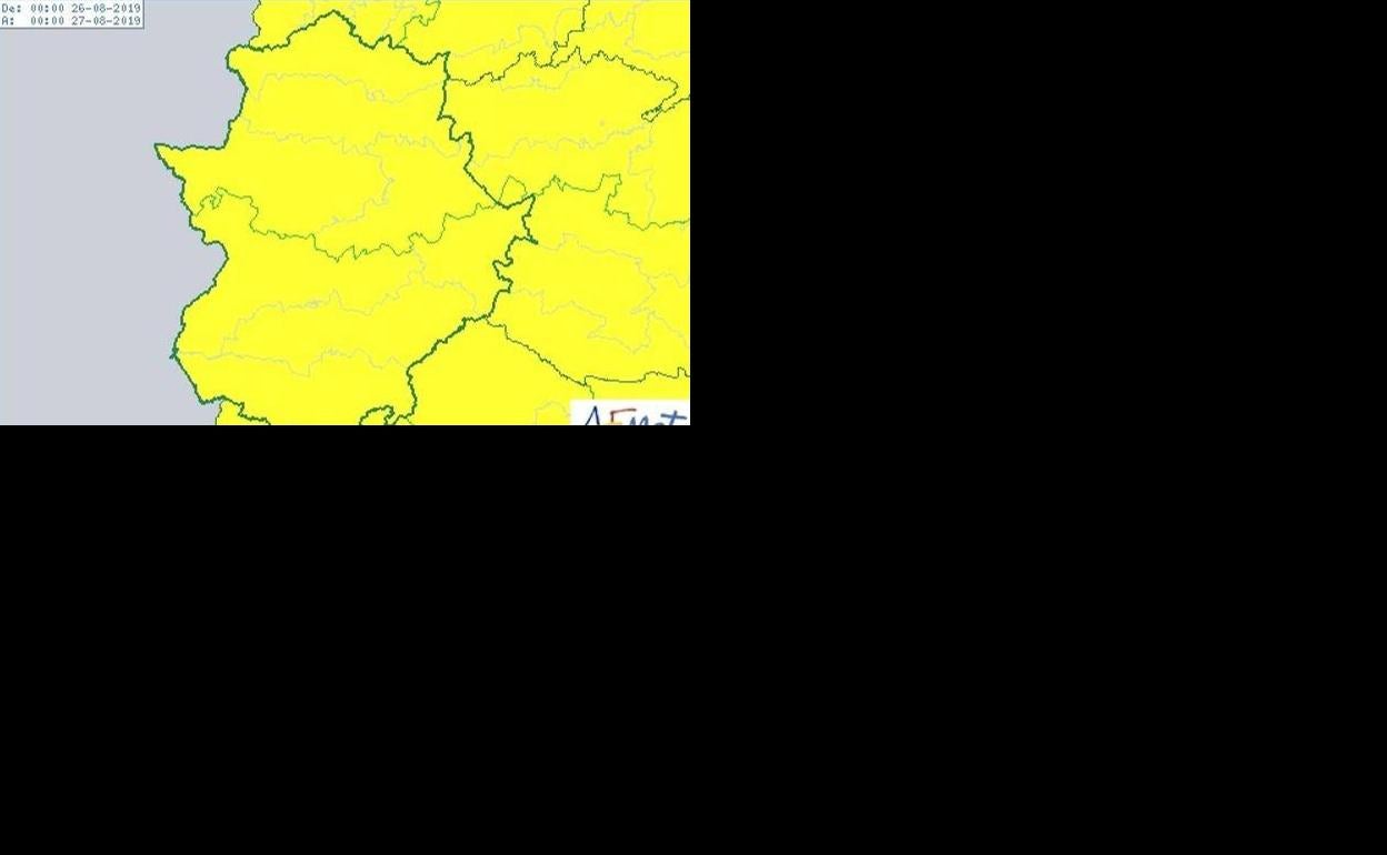 La alerta amarilla por tormentas se amplía este lunes a toda la región