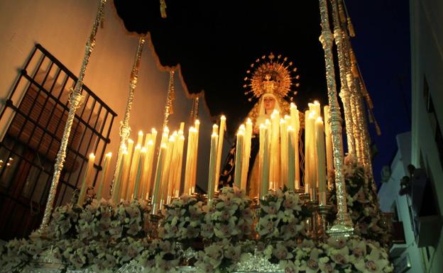Virgen de la Paz, obra de Luis Álvarez Duarte, el Jueves Santo en Jerez de los Caballeros.