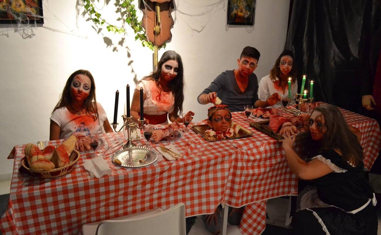 Escena de una edición anterior de la Mansión del terror organizada por Euexia.