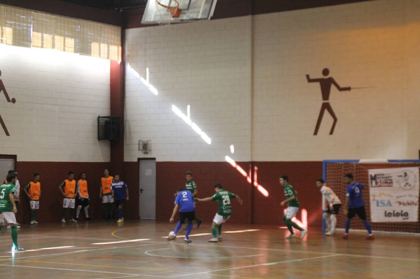 El Jerez Futsal ante el Melistar en un partido disputado en su cancha.
