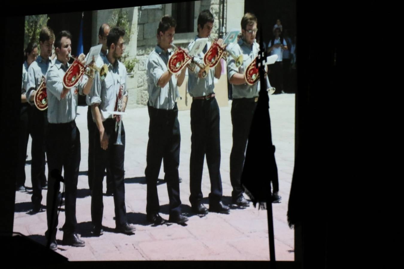 La Agrupación Musical 'Maestro Sousa' interpretando una de las Marchas de su repertorio para esta Semana Santa.