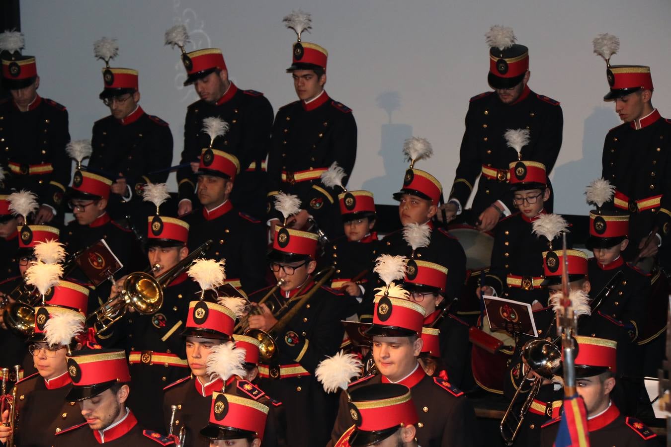 La Agrupación Musical 'Maestro Sousa' interpretando una de las Marchas de su repertorio para esta Semana Santa.