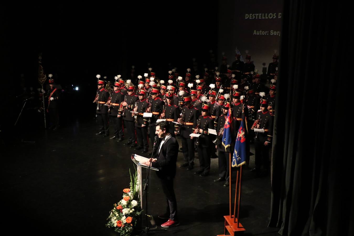 La Agrupación Musical 'Maestro Sousa' interpretando una de las Marchas de su repertorio para esta Semana Santa.