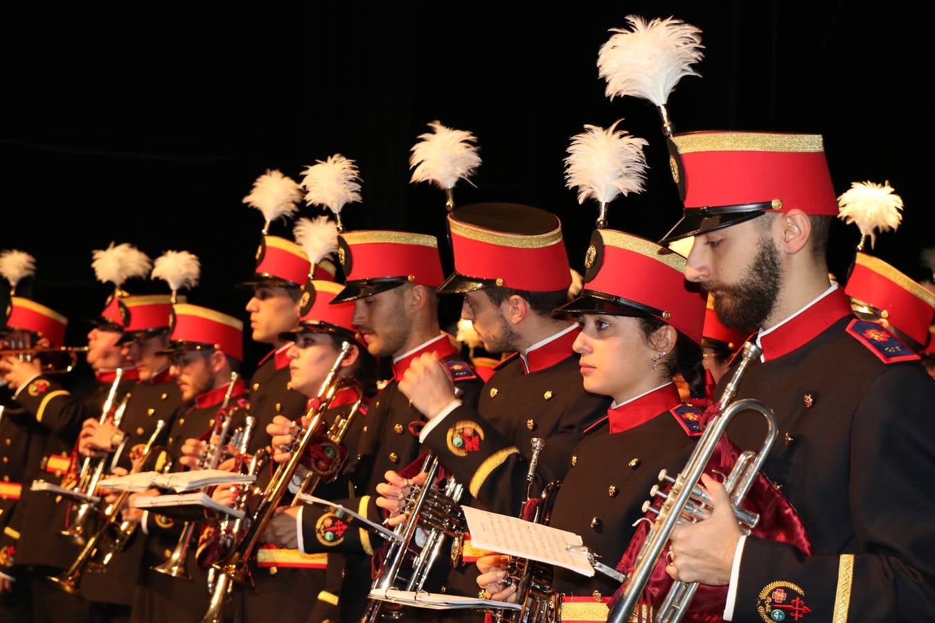 La Agrupación Musical 'Maestro Sousa' interpretando una de las Marchas de su repertorio para esta Semana Santa.