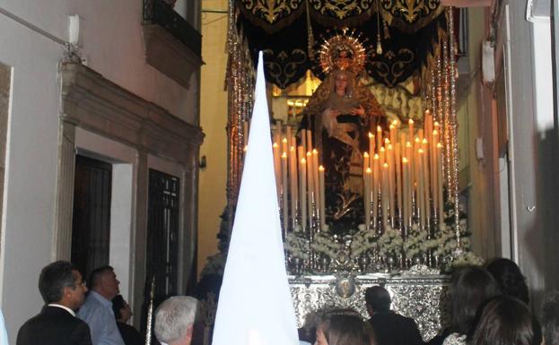 Virgen de la Paz la tarde del Jueves Santo.