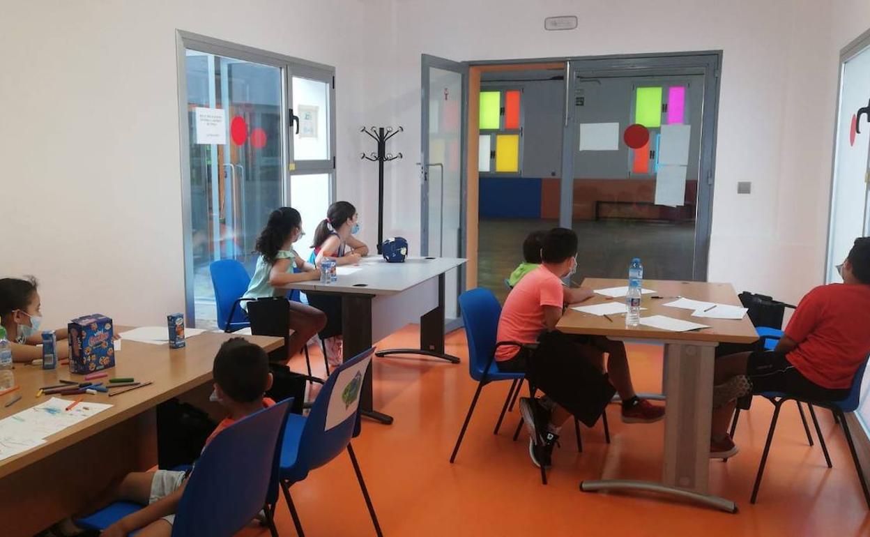 Durante una actividad de los 'Espacios Educativos Saludables'. 
