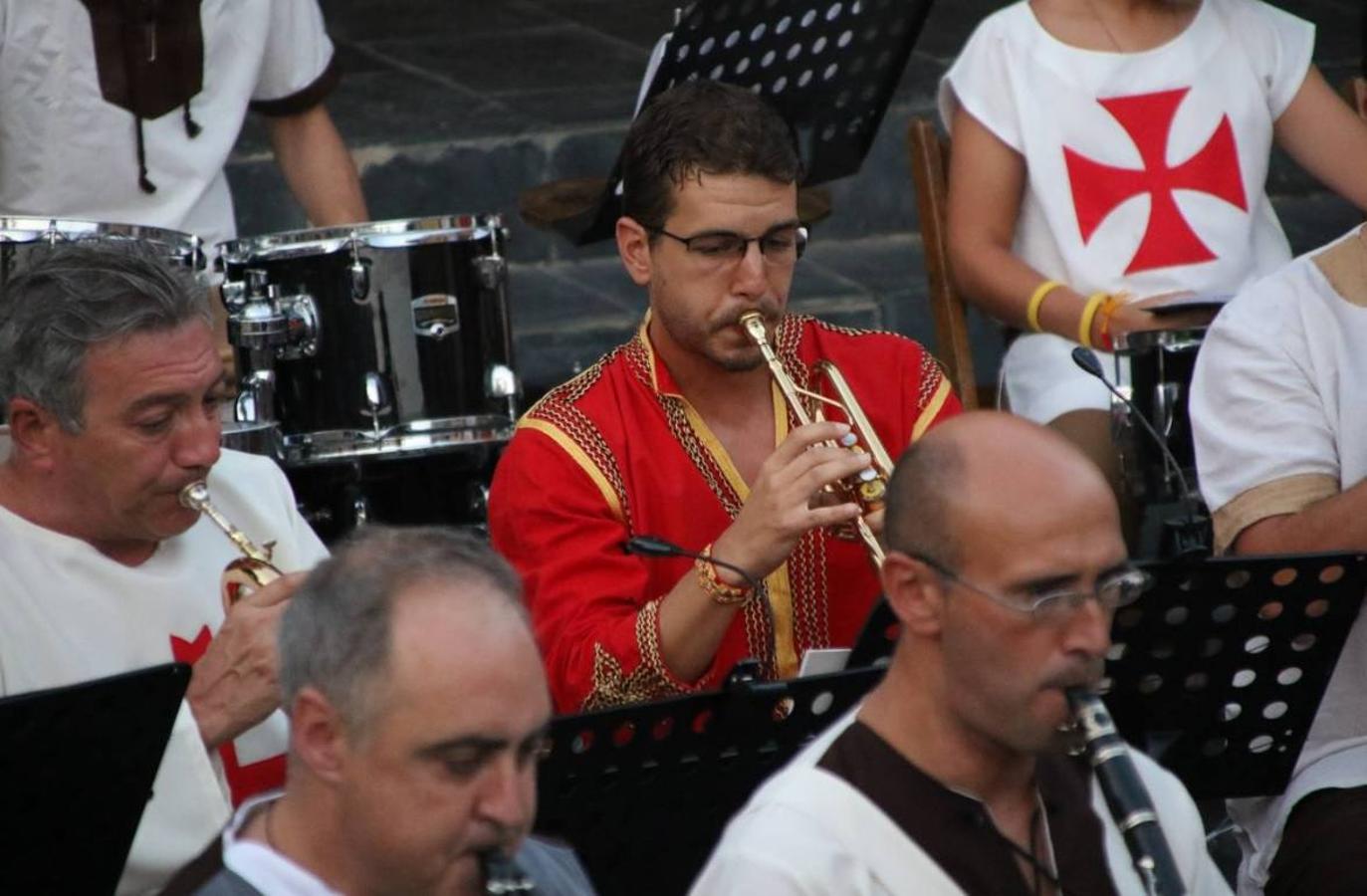 Concierto de la Asociación Musical de Jerez de los Caballeros en el cierre del Festiva Templario.