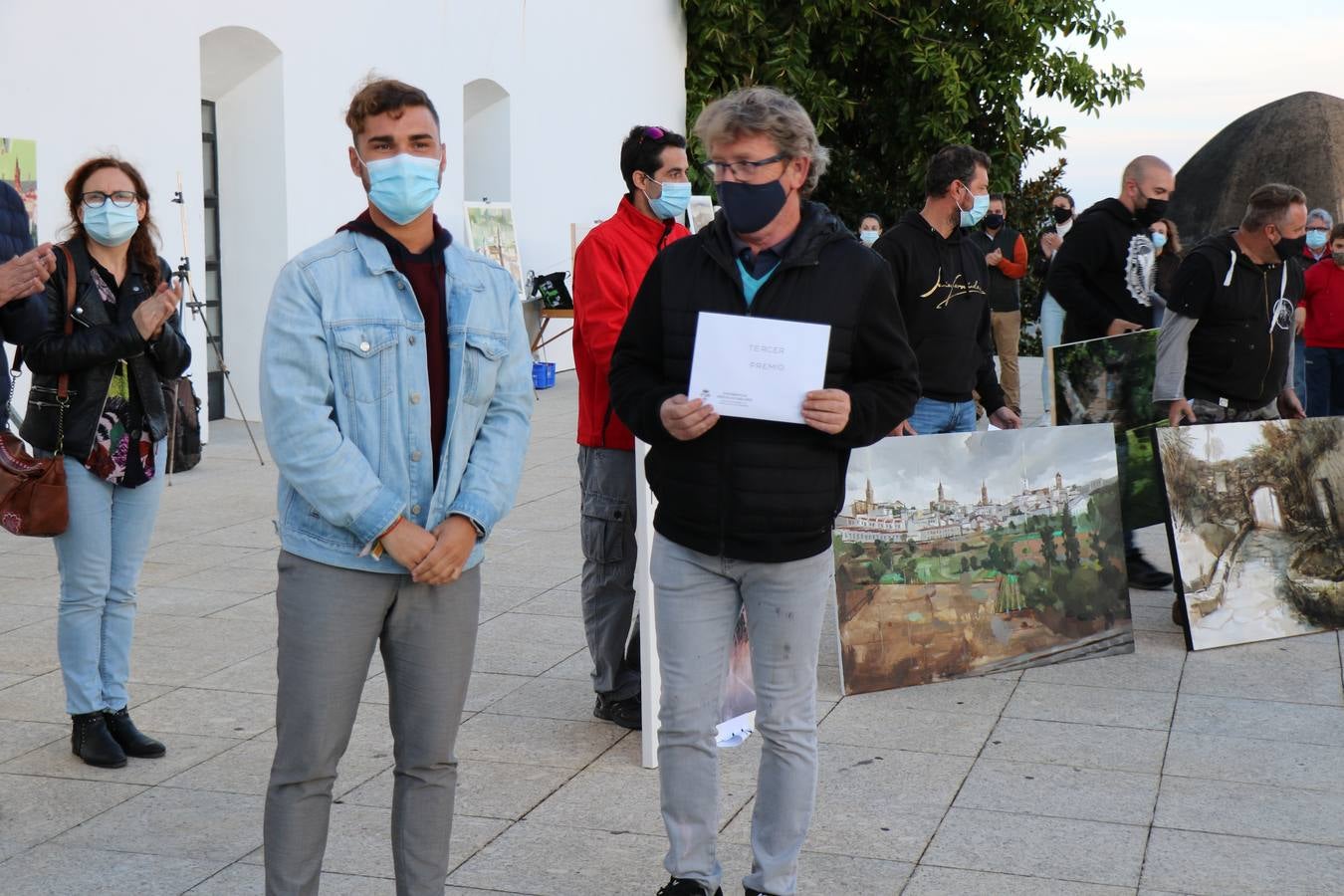 Un momento de la entrega de premios en el recinto amurallado de La Alcazaba.