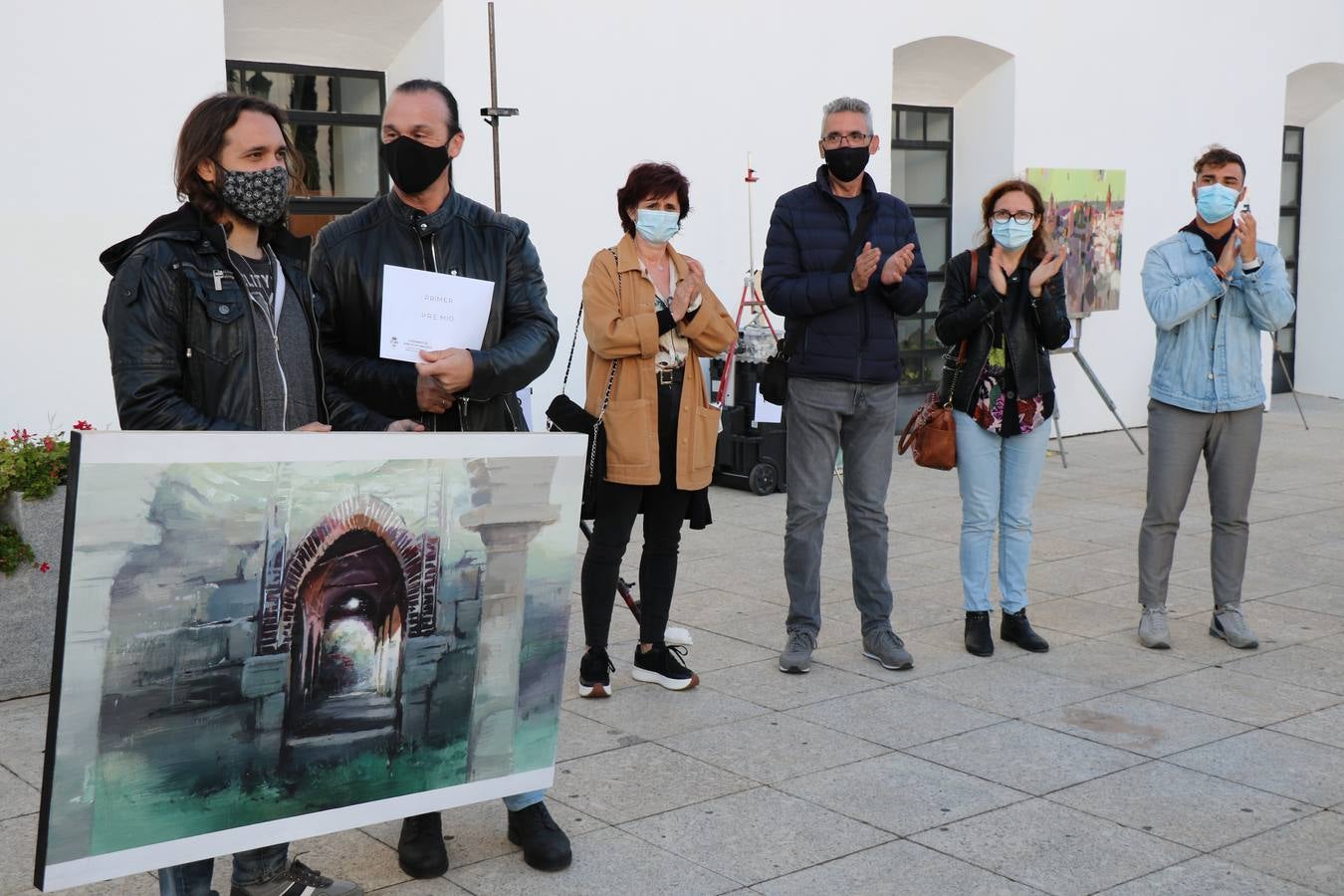 Un momento de la entrega de premios en el recinto amurallado de La Alcazaba.