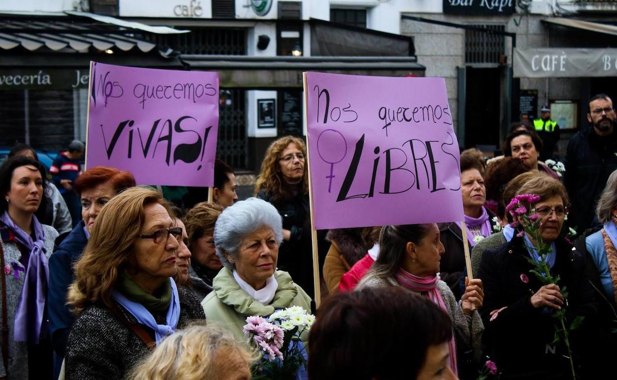 Manifestación en la conmemoración del 25N de 2018. 