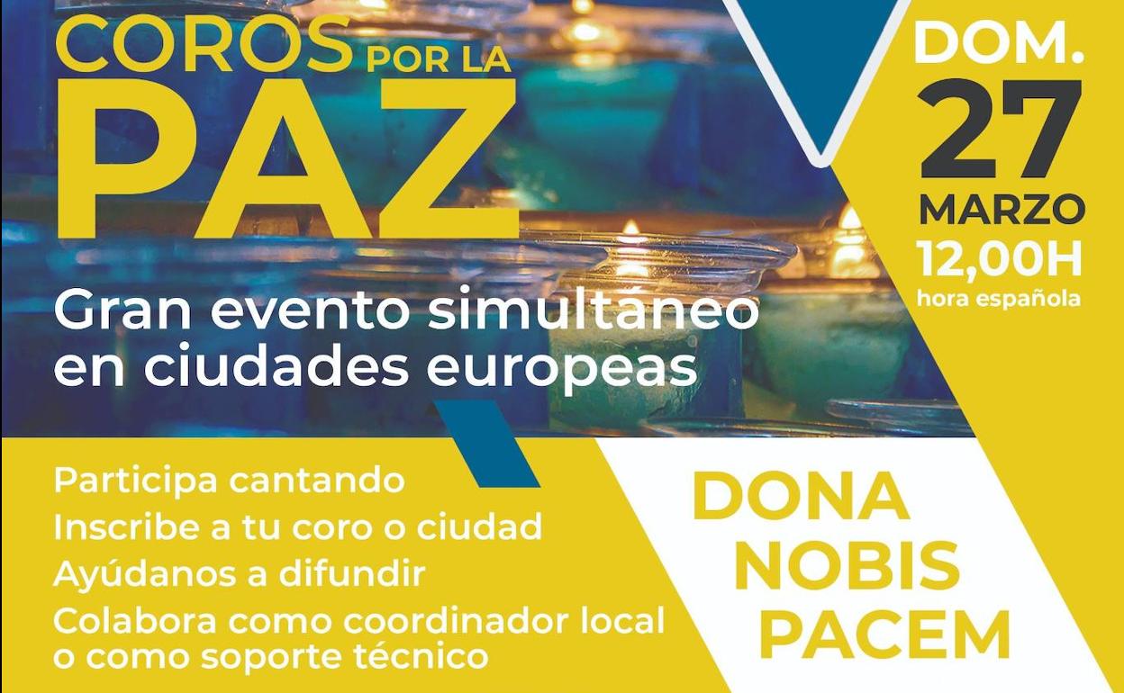 La Coral y el Coro infantil de la Escuela Municipal de Música de Jerez se suman, este domingo, a la iniciativa 'Coros por la Paz'