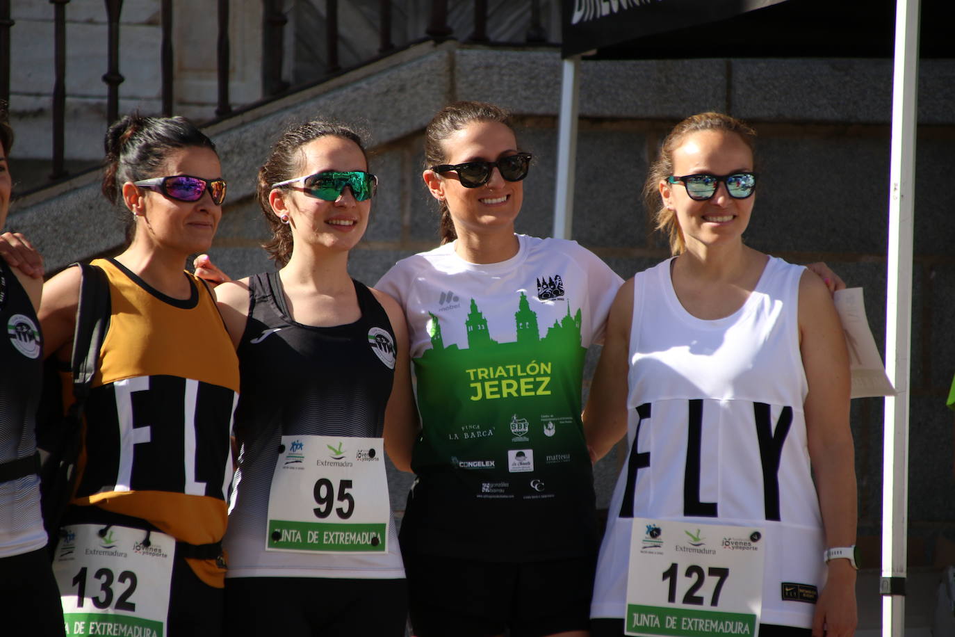 Fotos: Bruno Paixão y Anabel Benítez, vencedores de la XXIII Carrera Popular de Jerez de los Caballeros