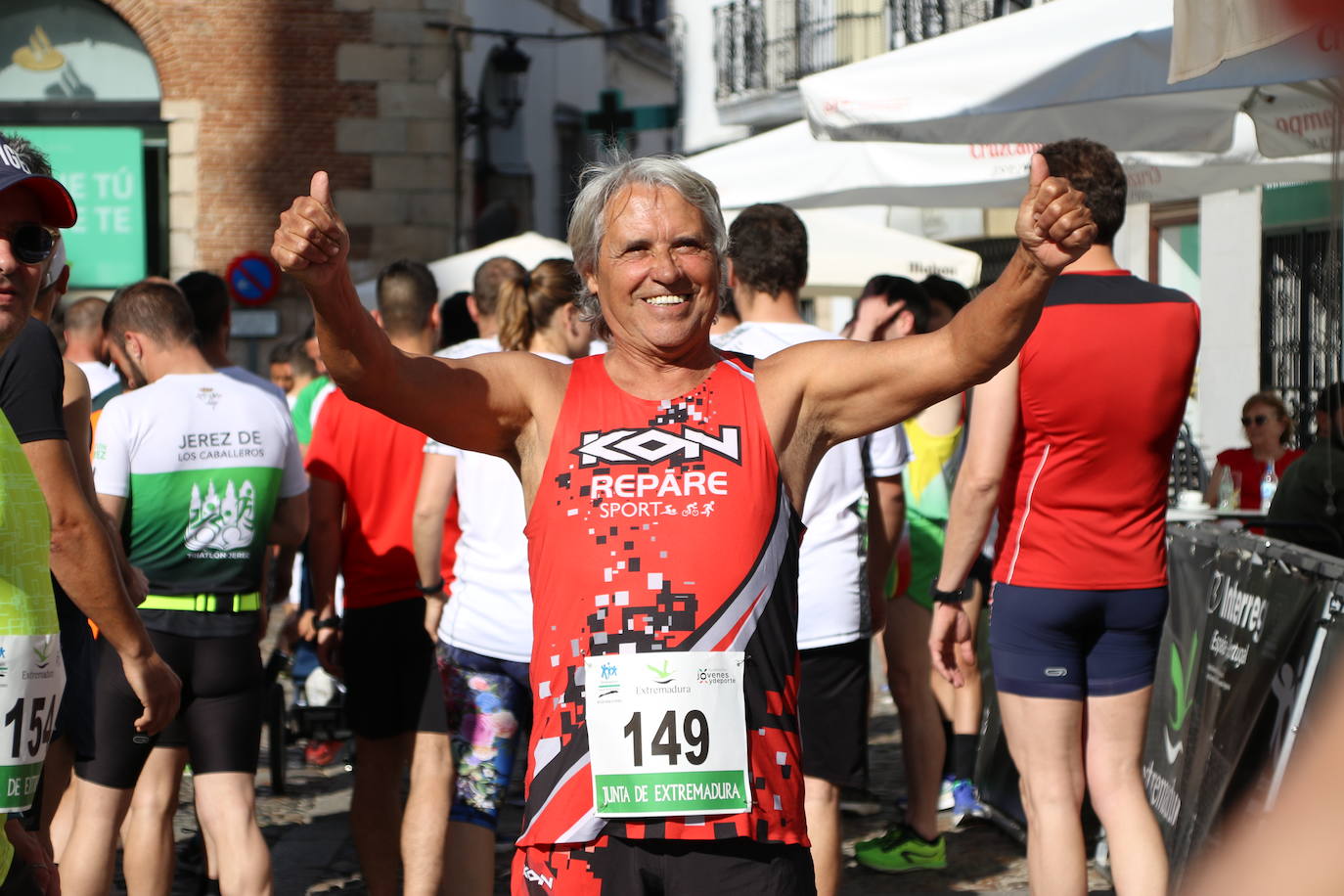Fotos: Bruno Paixão y Anabel Benítez, vencedores de la XXIII Carrera Popular de Jerez de los Caballeros