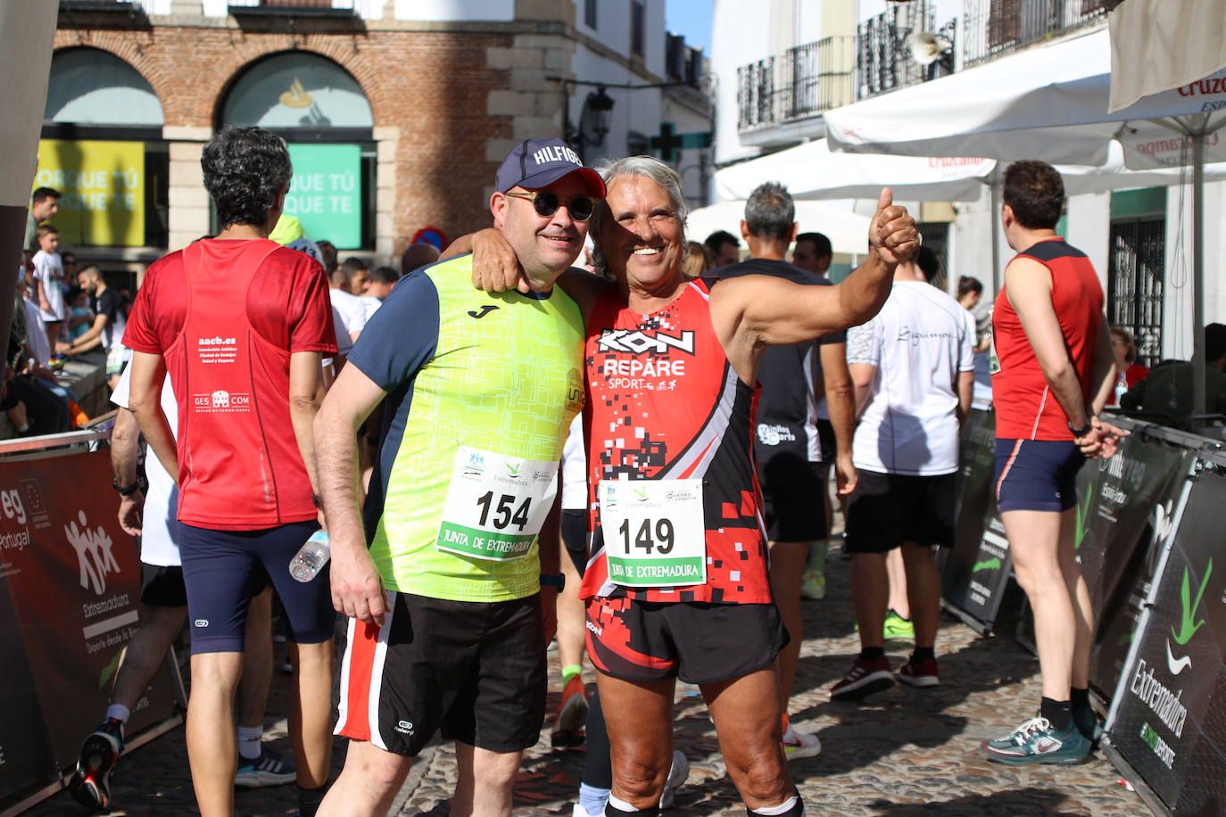 Fotos: Bruno Paixão y Anabel Benítez, vencedores de la XXIII Carrera Popular de Jerez de los Caballeros
