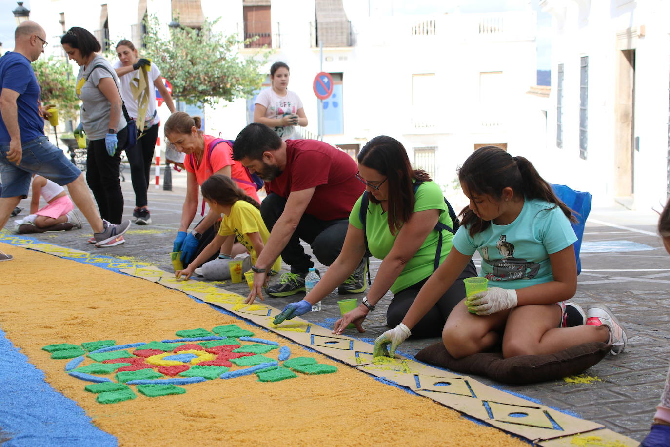Fotos: Las alfombras de sal vuelven a engalanar las calles de Jerez para celebrar el Corpus Christi