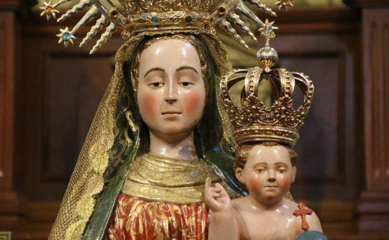 La novena en honor de la Virgen de Aguasantas comienza, este martes, en la iglesia de San Bartolomé