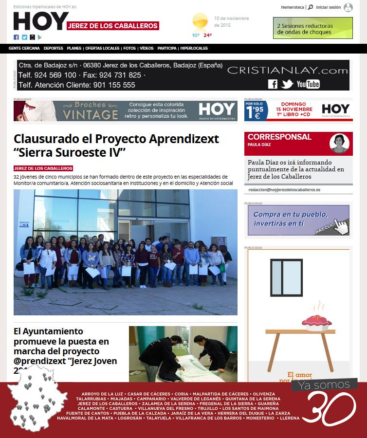 HOY Jerez de los Caballeros renueva su web