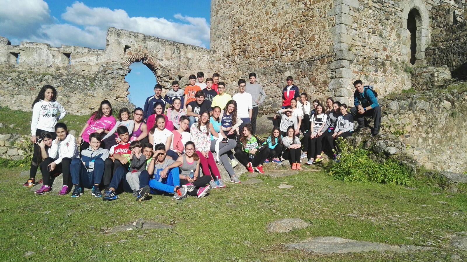 Alumnado participante en la ruta.