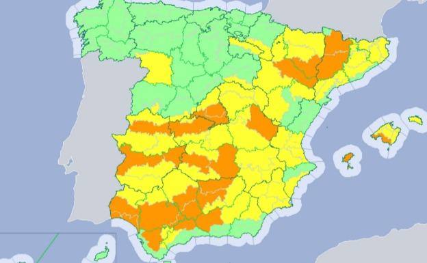 Amplían la alerta naranja por altas temperaturas en Extremadura