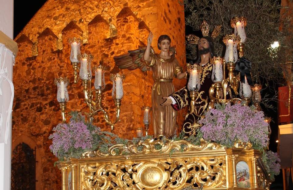 Escena de Jesús Orando en el Huerto, el Martes Santo en Jerez.