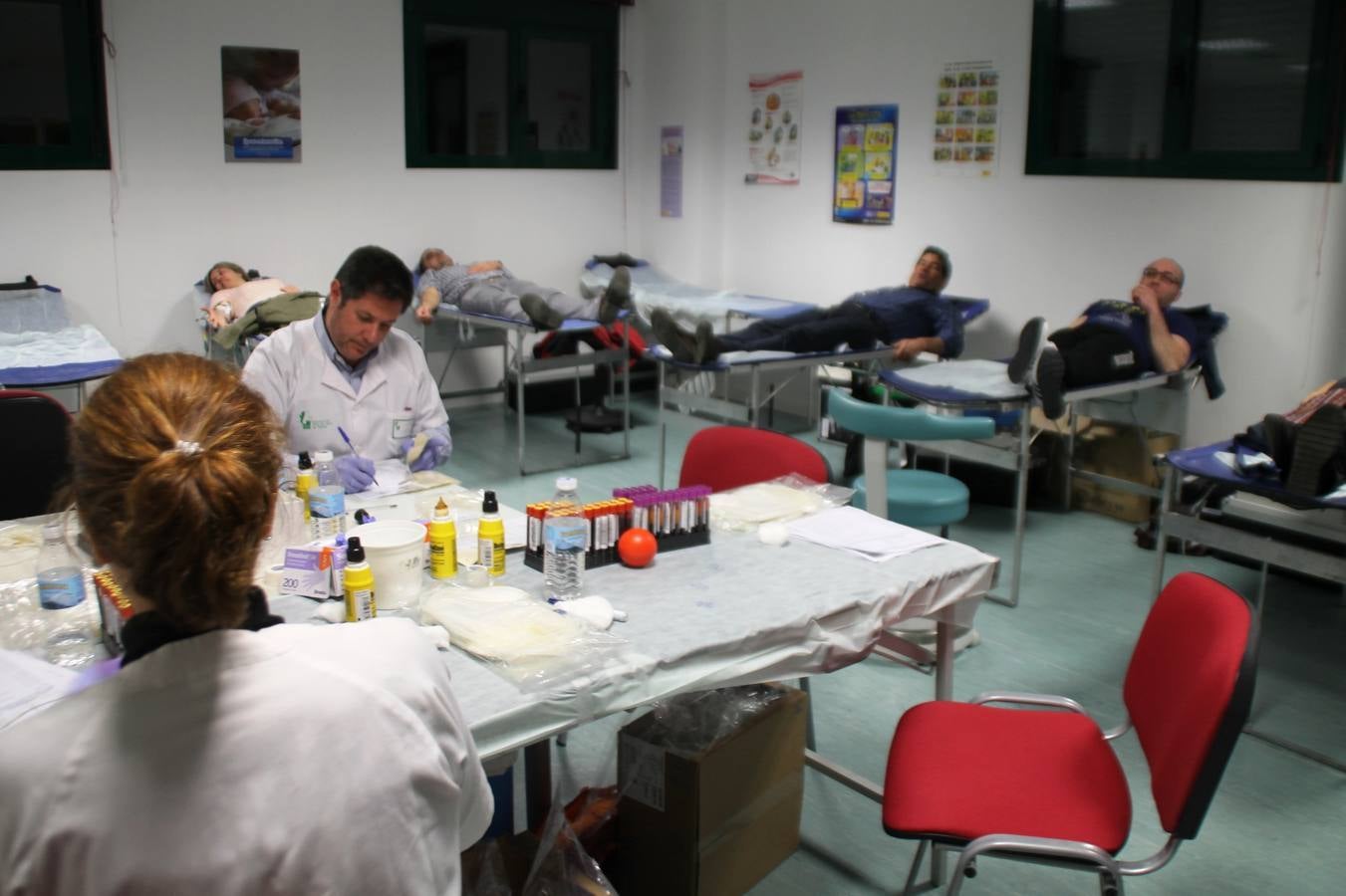 Campaña anterior de donación de sangre. 