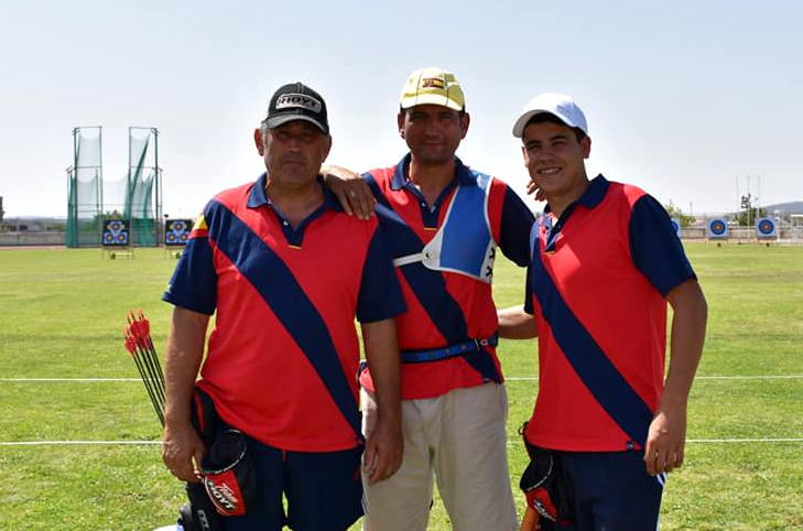 Miguel Ramos, Francisco Benítez y Paco Gómez, durante la competición