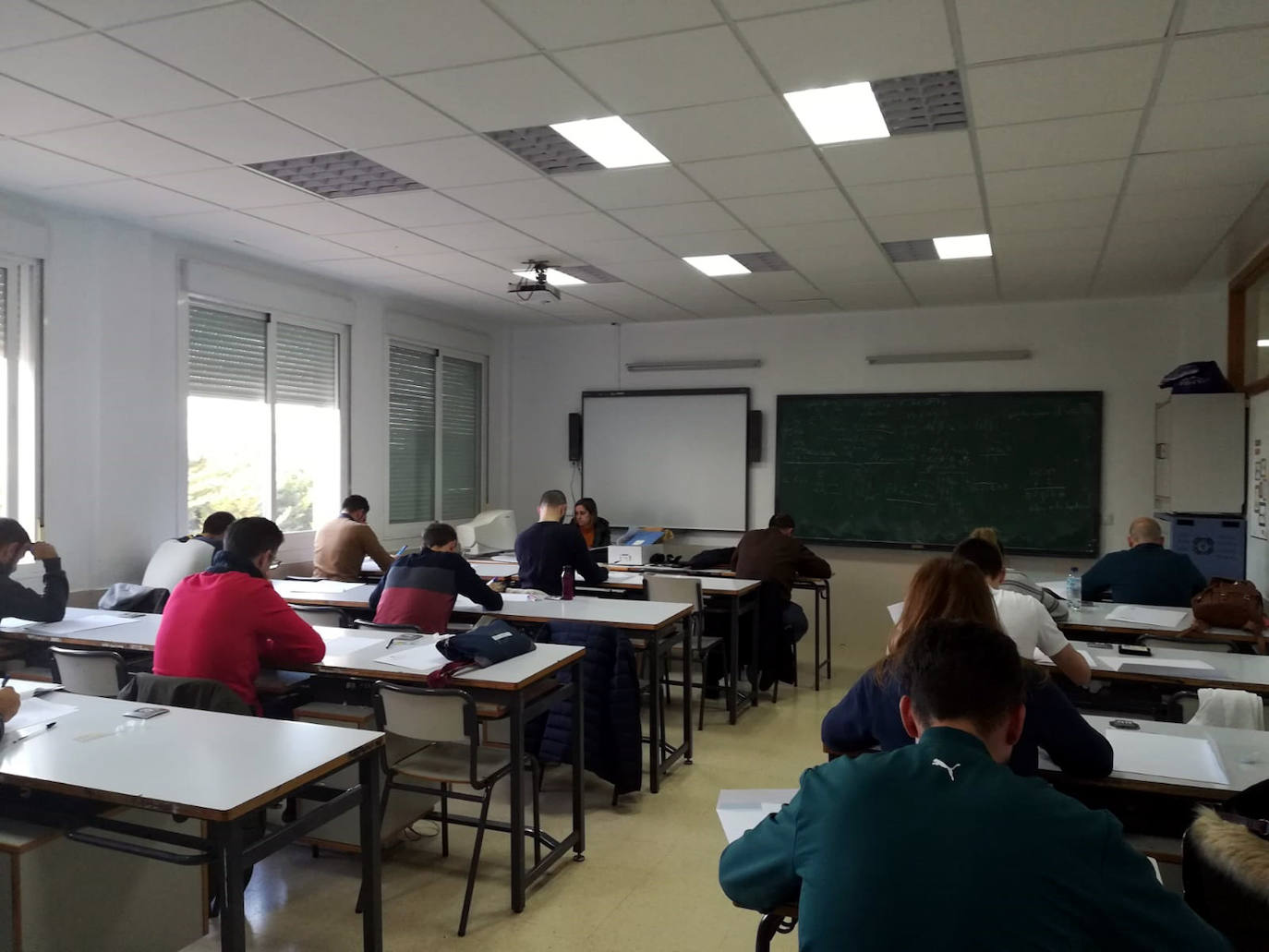 Un momento de la prueba en el Instituto 