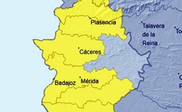 Mapa previsto para el viernes