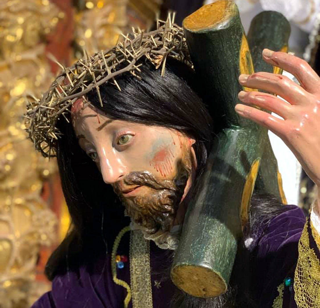 La imagen de Jesús Nazareno luce tras su restauración