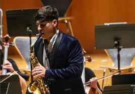 El joven Ginés Pérez Toledo, durante una de sus actuaciones