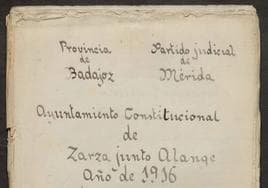 La Diputación digitaliza los Libros de actas de La Zarza desde el año 1815