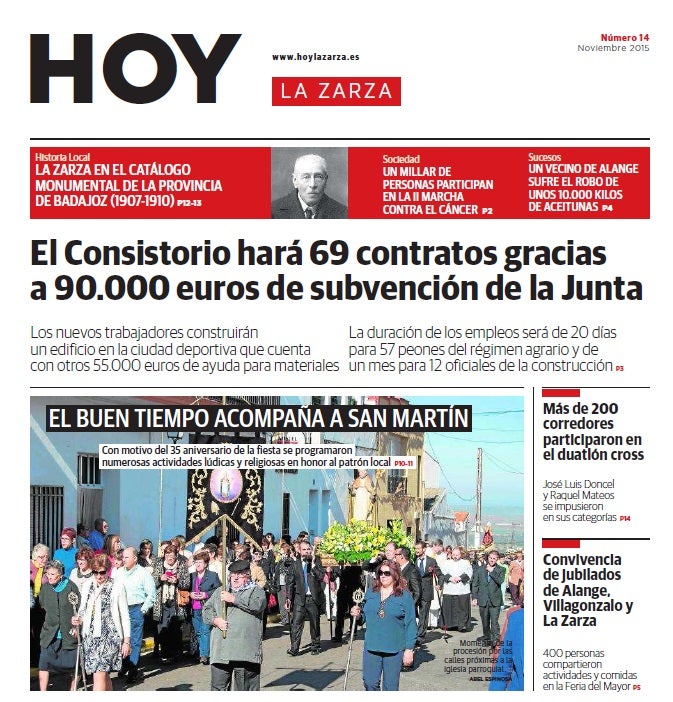 Mañana sale el periódico de noviembre