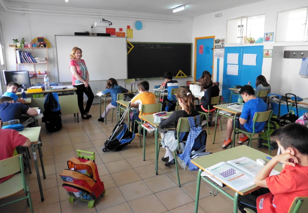 Un grupo de alumnos durante la realización de la prueba