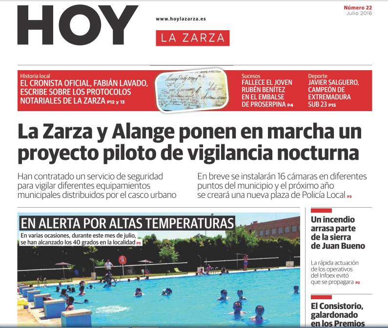 Portada del número correspondiente al mes de julio