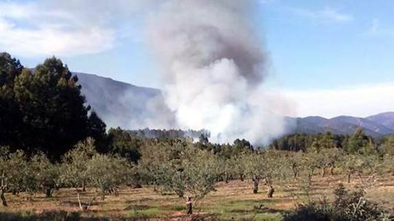 Imagen del reciente incendio en la comarca de Gata